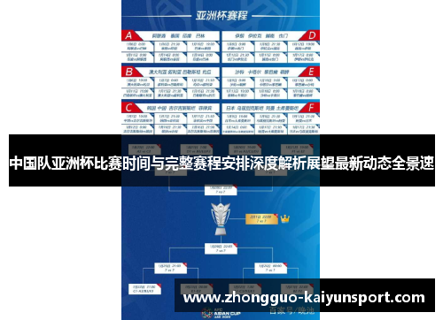 中国队亚洲杯比赛时间与完整赛程安排深度解析展望最新动态全景速 中国队亚洲杯比赛时间与完整赛程安排深度解析展望最新动态全景速
