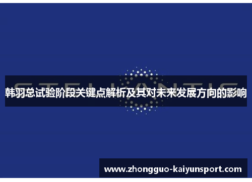 韩羽总试验阶段关键点解析及其对未来发展方向的影响 韩羽总试验阶段关键点解析及其对未来发展方向的影响